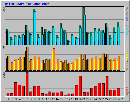 Daily usage for June 2024