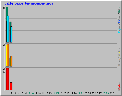 Daily usage for December 2024