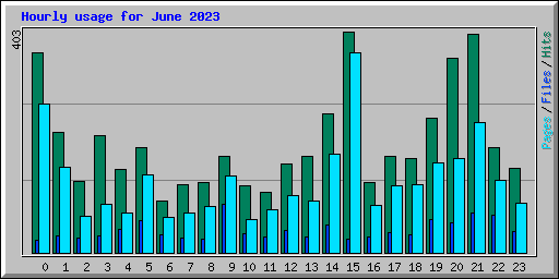 Hourly usage for June 2023