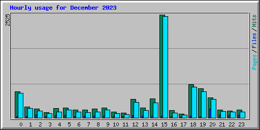 Hourly usage for December 2023