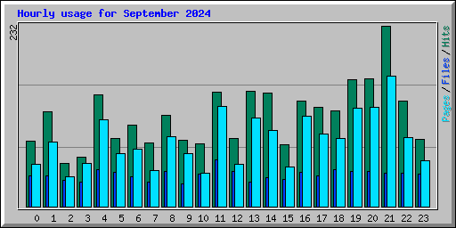 Hourly usage for September 2024