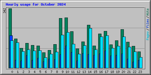 Hourly usage for October 2024