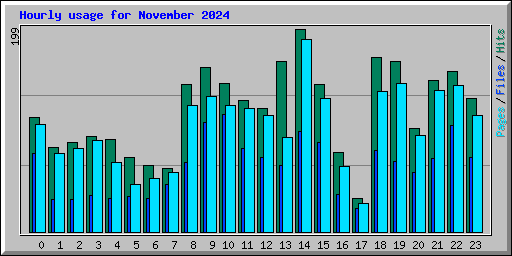 Hourly usage for November 2024